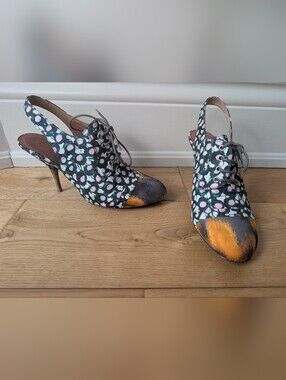 Vintage Dries Van Noten Silk Slingback Heel - Size 37/7